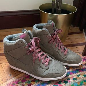Nike Dunk Ski High Wedge Sneakers Olive Green 11